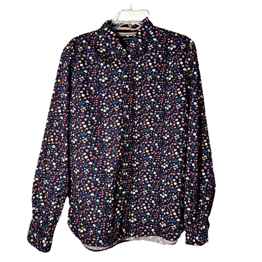 Men's Denim & Flower By Ricky Singh Long Sleeve Button Down, Sz. L